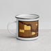 Left View Custom Calexico California Map Enamel Mug in Ember
