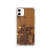 Custom iPhone 11 Calexico California Map Phone Case in Ember