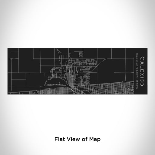 Rendered View of Calexico California Map Engraving on 10oz Stainless Steel Insulated Cup with Sliding Lid in Black
