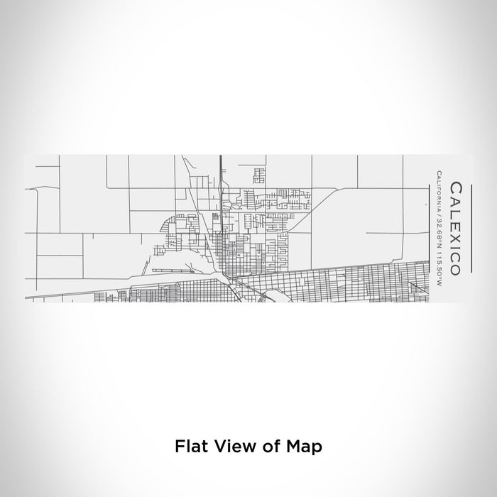 Rendered View of Calexico California Map Engraving on 10oz Stainless Steel Insulated Cup with Sliding Lid in White