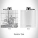 Rendered View of Calexico California Map Engraving on 6oz Stainless Steel Flask in White