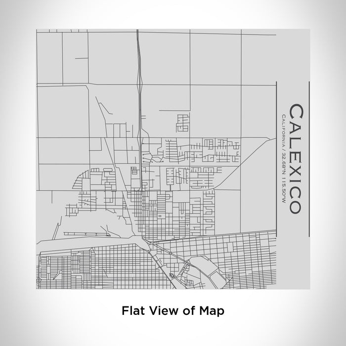 Rendered View of Calexico California Map Engraving on 17oz Stainless Steel Insulated Tumbler