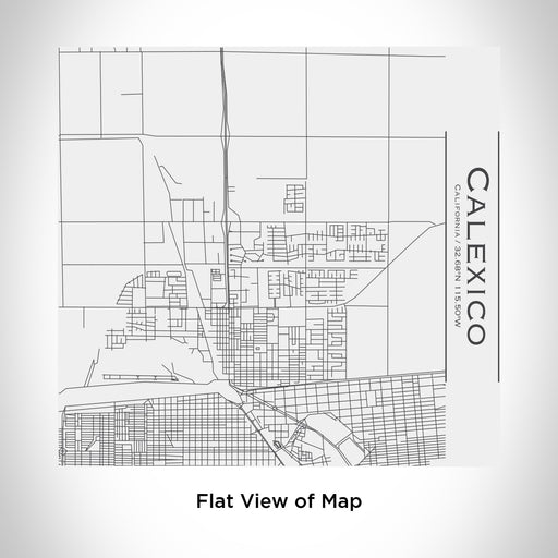 Rendered View of Calexico California Map Engraving on 17oz Stainless Steel Insulated Tumbler in White