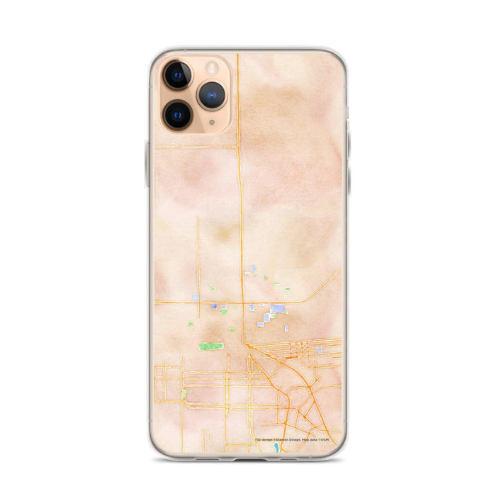 Custom iPhone 11 Pro Max Calexico California Map Phone Case in Watercolor