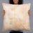 Person holding 22x22 Custom Calexico California Map Throw Pillow in Watercolor