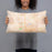 Person holding 20x12 Custom Calexico California Map Throw Pillow in Watercolor