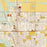 Calexico California Map Print in Woodblock Style Zoomed In Close Up Showing Details