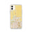 Custom iPhone 11 Calexico California Map Phone Case in Woodblock