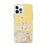 Custom iPhone 12 Pro Max Calexico California Map Phone Case in Woodblock
