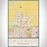 Calexico California Map Print Portrait Orientation in Woodblock Style With Shaded Background