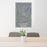 24x36 Calistoga California Map Print Portrait Orientation in Afternoon Style Behind 2 Chairs Table and Potted Plant