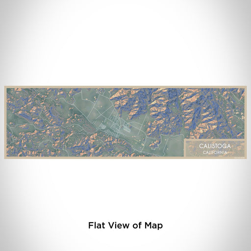 Flat View of Map Custom Calistoga California Map Enamel Mug in Afternoon