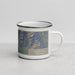 Right View Custom Calistoga California Map Enamel Mug in Afternoon