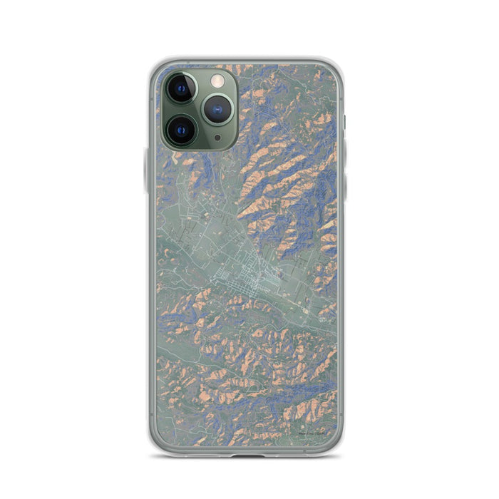 Custom iPhone 11 Pro Calistoga California Map Phone Case in Afternoon