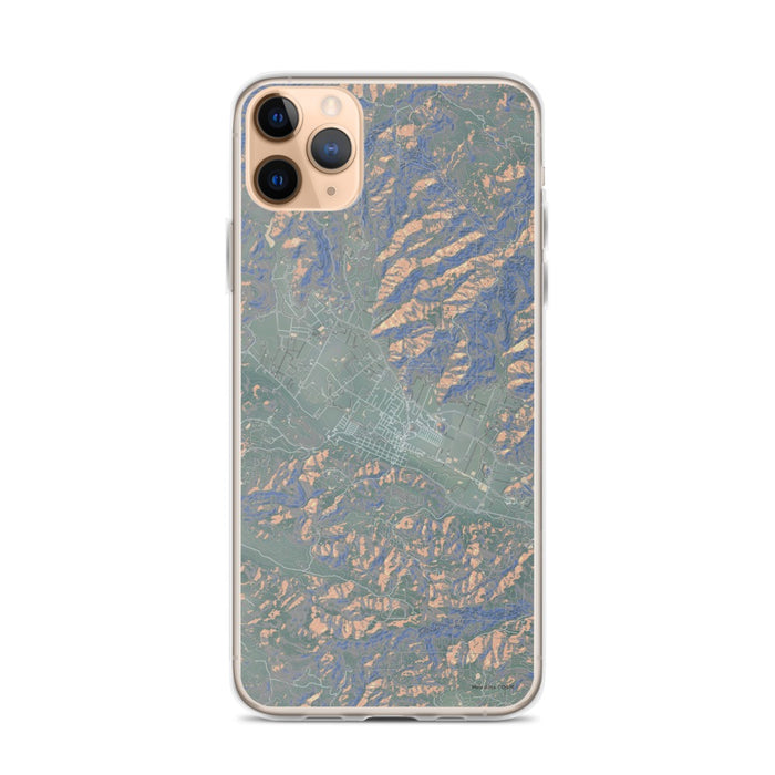 Custom iPhone 11 Pro Max Calistoga California Map Phone Case in Afternoon