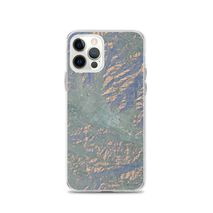 Custom iPhone 12 Pro Calistoga California Map Phone Case in Afternoon