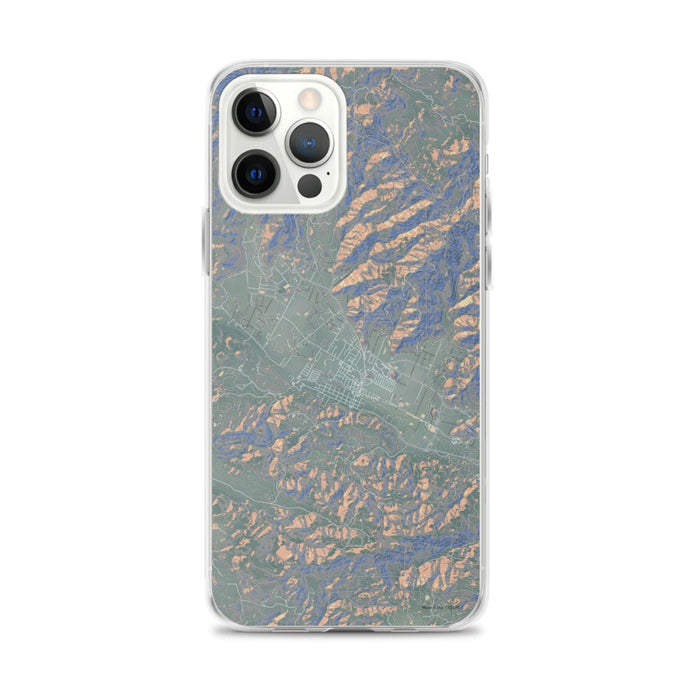 Custom iPhone 12 Pro Max Calistoga California Map Phone Case in Afternoon