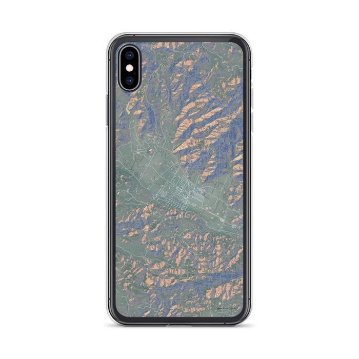 Custom iPhone XS Max Calistoga California Map Phone Case in Afternoon