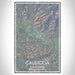 Calistoga California Map Print Portrait Orientation in Afternoon Style With Shaded Background