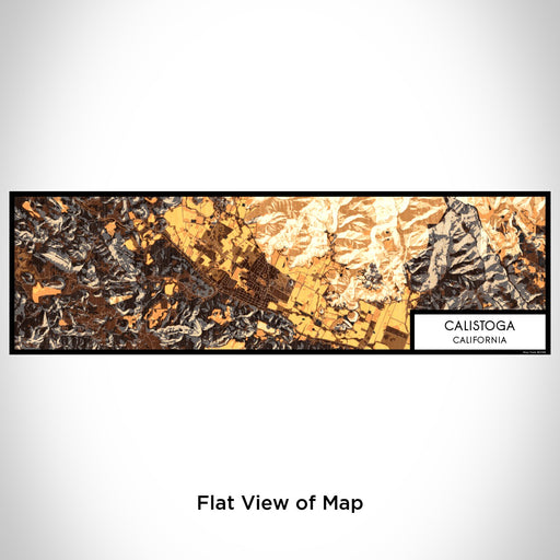 Flat View of Map Custom Calistoga California Map Enamel Mug in Ember