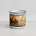 Front View Custom Calistoga California Map Enamel Mug in Ember