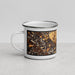 Left View Custom Calistoga California Map Enamel Mug in Ember