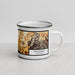 Right View Custom Calistoga California Map Enamel Mug in Ember