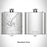 Rendered View of Calistoga California Map Engraving on 6oz Stainless Steel Flask