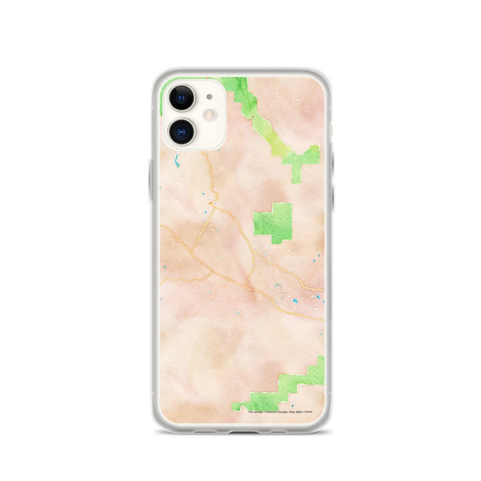 Custom iPhone 11 Calistoga California Map Phone Case in Watercolor
