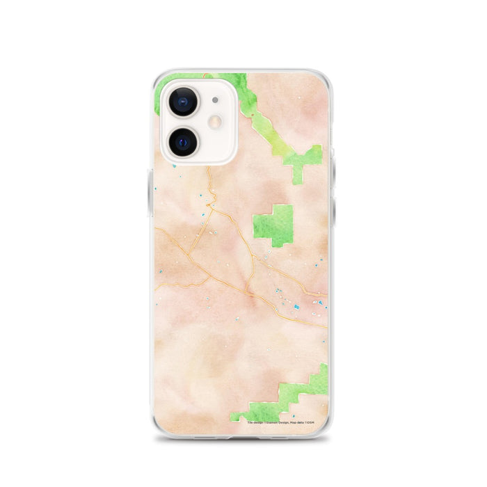 Custom iPhone 12 Calistoga California Map Phone Case in Watercolor