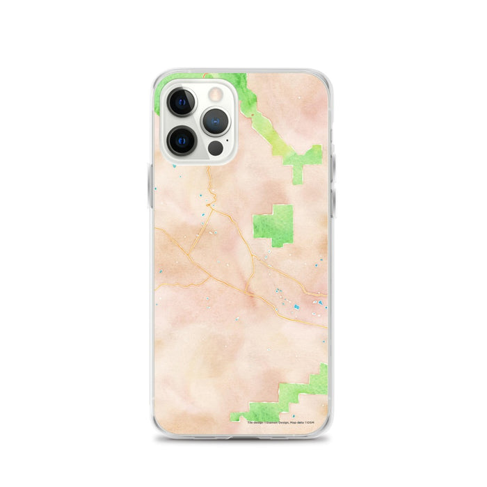 Custom iPhone 12 Pro Calistoga California Map Phone Case in Watercolor