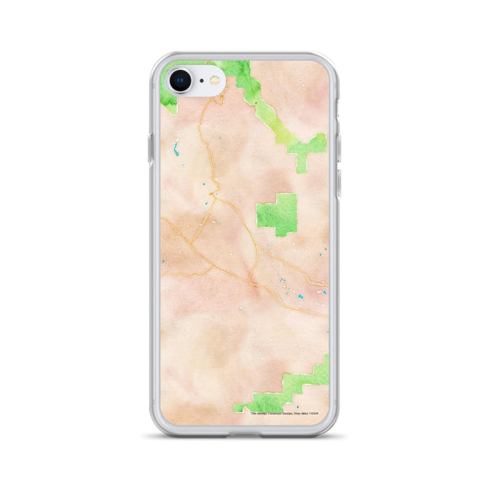 Custom iPhone SE Calistoga California Map Phone Case in Watercolor