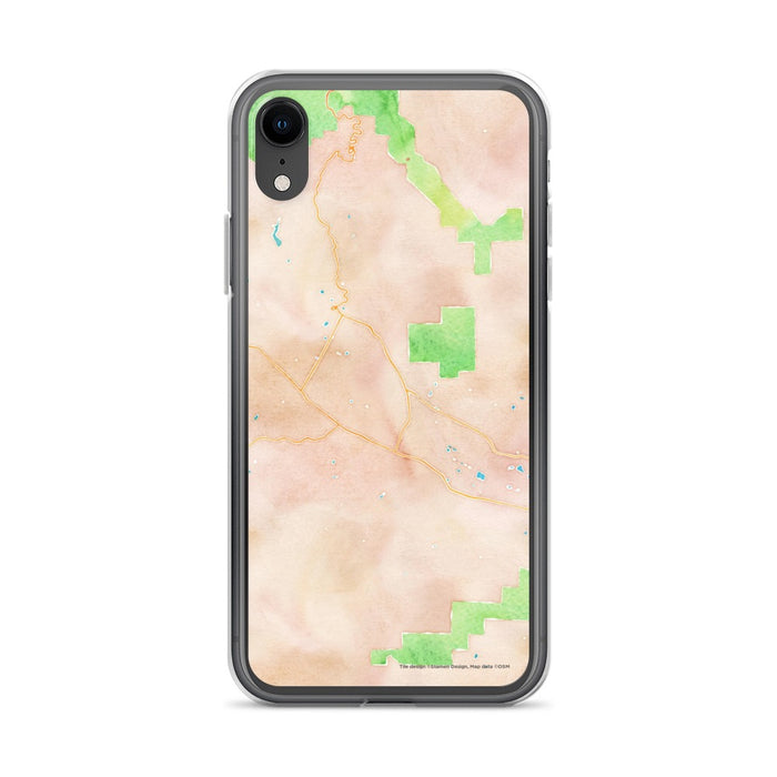 Custom iPhone XR Calistoga California Map Phone Case in Watercolor