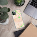 Custom Calistoga California Map Phone Case in Watercolor on Table with Laptop and Plant