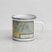 Right View Custom Calistoga California Map Enamel Mug in Woodblock