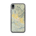 Custom iPhone XR Calistoga California Map Phone Case in Woodblock
