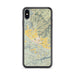 Custom iPhone XS Max Calistoga California Map Phone Case in Woodblock