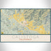 Calistoga California Map Print Landscape Orientation in Woodblock Style With Shaded Background