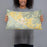 Person holding 20x12 Custom Calistoga California Map Throw Pillow in Woodblock