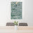 24x36 Calumet City Illinois Map Print Portrait Orientation in Afternoon Style Behind 2 Chairs Table and Potted Plant
