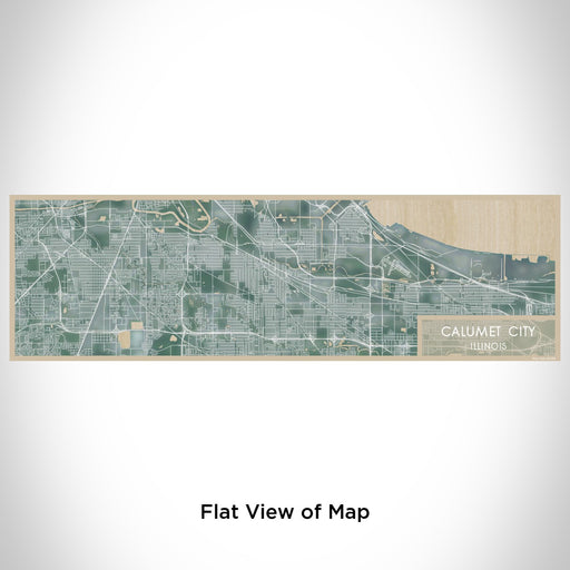 Flat View of Map Custom Calumet City Illinois Map Enamel Mug in Afternoon