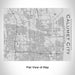 Rendered View of Calumet City Illinois Map Engraving on 20oz Stainless Steel Insulated Bottle with Bamboo Top