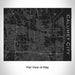 Rendered View of Calumet City Illinois Map Engraving on 20oz Stainless Steel Insulated Bottle with Bamboo Top in Black
