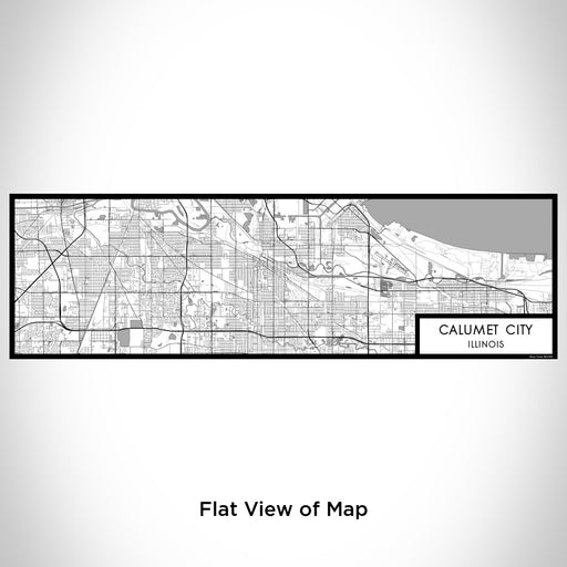 Flat View of Map Custom Calumet City Illinois Map Enamel Mug in Classic