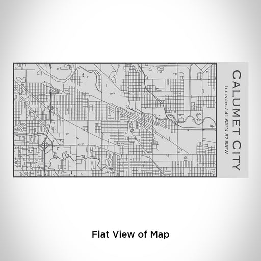 Rendered View of Calumet City Illinois Map Engraving on 17oz Stainless Steel Insulated Cola Bottle