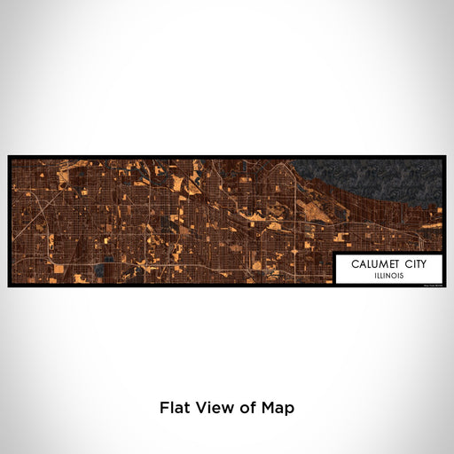 Flat View of Map Custom Calumet City Illinois Map Enamel Mug in Ember