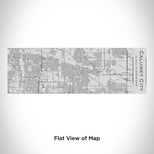 Rendered View of Calumet City Illinois Map Engraving on 10oz Stainless Steel Insulated Cup with Sipping Lid