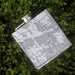 Calumet City Illinois Custom Engraved City Map Inscription Coordinates on 6oz Stainless Steel Flask in White