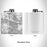 Rendered View of Calumet City Illinois Map Engraving on 6oz Stainless Steel Flask in White