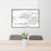 24x36 Camarillo California Map Print Landscape Orientation in Classic Style Behind 2 Chairs Table and Potted Plant